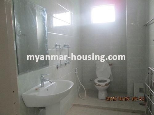 Myanmar real estate - for rent property - No.3031 - Brand New Room located in New Condominium- Ahlone Township! - View of the wash room.