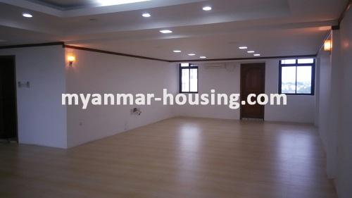Myanmar real estate - for rent property - No.3037 - Wide condominium  for rent suitable for office! - 