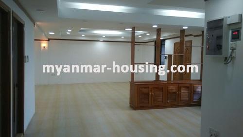 Myanmar real estate - for rent property - No.3037 - Wide condominium  for rent suitable for office! - 