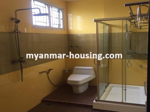 Myanmar real estate - for rent property - No.3041 - Modern Luxury Landed house for rent in Yankin. - View of the wash room.