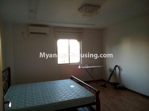 Myanmar real estate - for rent property - No.3109 - Available good condominium for rent near Chatrium Hotel. - View of the bed room.