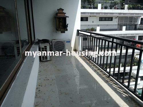 Myanmar real estate - for rent property - No.3211 - Excellent condo room for rent in Ahlone Township. - View of the Veranda