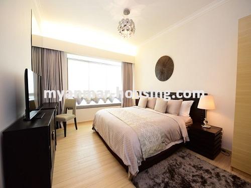 Myanmar real estate - for rent property - No.3237 - Modern Luxury Condominium room for rent in Pyay Garden Residence  - View of bed room