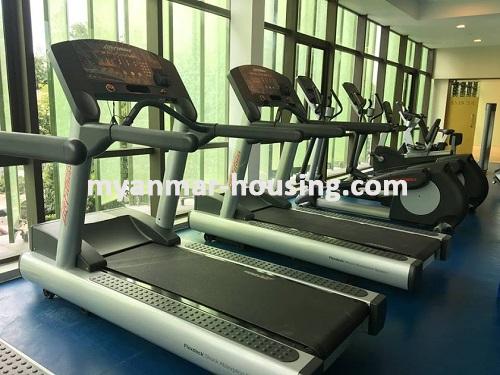 Myanmar real estate - for rent property - No.3237 - Modern Luxury Condominium room for rent in Pyay Garden Residence  - View of Gym Room