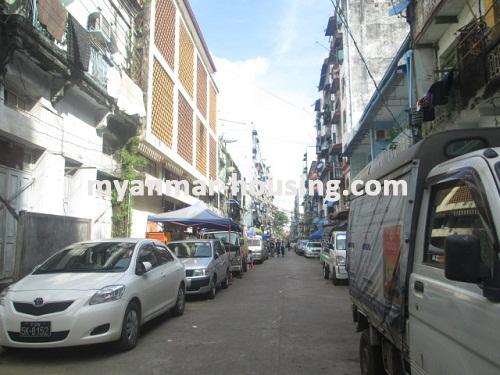 Myanmar real estate - for rent property - No.3241 - An apartment for rent in BotaHtaung Township. - View of the road