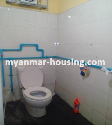 Myanmar real estate - for rent property - No.3251 - Well decorated apartment for rent in San Chaung Township. - View of Toilet and Bathroom