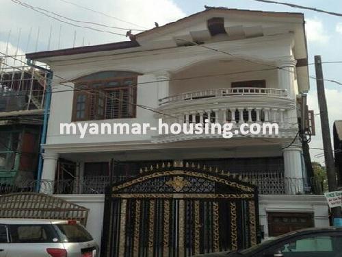 Myanmar real estate - for rent property - No.3316 - A Landed House for rent in Sanchaung Township. - View of the building 