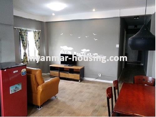 Myanmar real estate - for rent property - No.3318 - Well decorated room for rent in Muditar Condo - View of the Living room