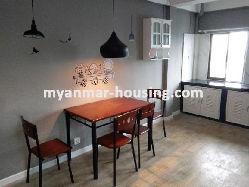 Myanmar real estate - for rent property - No.3318 - Well decorated room for rent in Muditar Condo - View of the Kitchen and dinning room