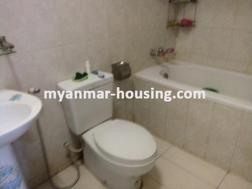 Myanmar real estate - for rent property - No.3321 - Condominium for rent in Bo Ta Htaung Township. - View of Toilet and Bathroom