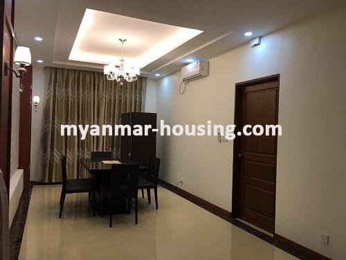 Myanmar real estate - for rent property - No.3363 - Three storey Landed House for rent in Hlaing Township. - View of Dinning Hall