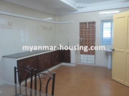 Myanmar real estate - for rent property - No.3371 - A Condominium apartment for rent in Lanmadaw Township. - View of the Kitchen room