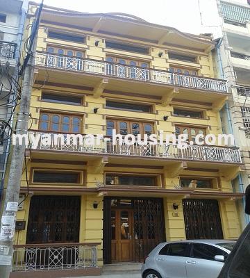 Myanmar real estate - for rent property - No.3383 - A Three Storey landed House for rent in Lanmadaw Township. - View of the Building