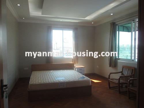 Myanmar real estate - for rent property - No.3385 - A Condominium apartment for rent in Dagon Township. - View of the Bed room