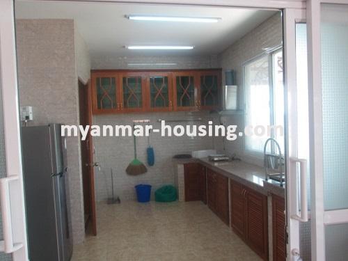 Myanmar real estate - for rent property - No.3385 - A Condominium apartment for rent in Dagon Township. - View of the Kitchen room