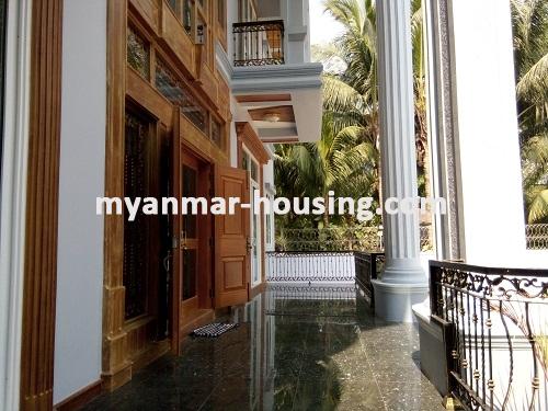 Myanmar real estate - for rent property - No.3386 -  Newly built Five Storey Landed House for rent in Bahan Township. - View of the Corridor