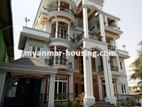 Myanmar real estate - for rent property - No.3386 -  Newly built Five Storey Landed House for rent in Bahan Township. - View of the Building