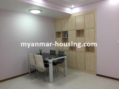 Myanmar real estate - for rent property - No.3388 -  Standard decorated Condo room for rent in Star City.  - View of the Dining room