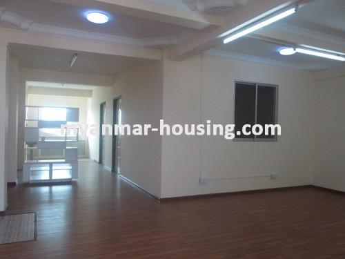 Myanmar real estate - for rent property - No.3389 - An available room for rent in Yone Phue Lay Condo. - View of the living room