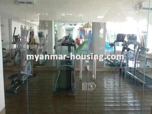 Myanmar real estate - for rent property - No.3409 - A new Condo room for rent in River view point Condo at Ahlone Township. - View of Gym Room