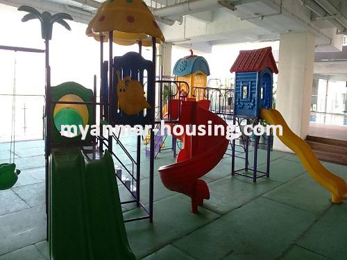 Myanmar real estate - for rent property - No.3409 - A new Condo room for rent in River view point Condo at Ahlone Township. - View of Kids player ground