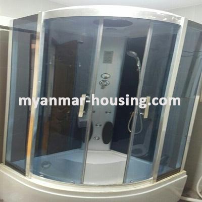 Myanmar real estate - for rent property - No.3421 - Condo room for rent in Hlaing! - Bathroom view