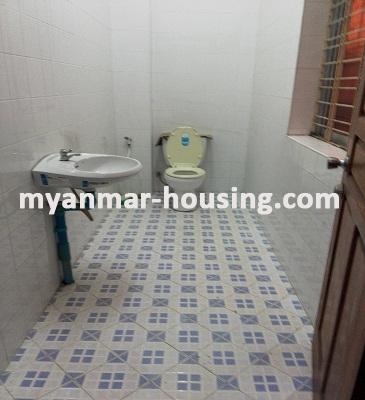 Myanmar real estate - for rent property - No.3422 - The whole Condominium Flat for rent in Botahtaung Township. - View of the Bathroom and Toilet