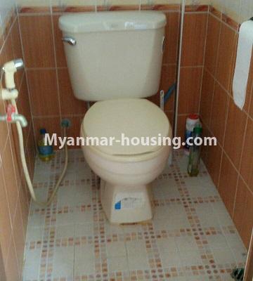 Myanmar real estate - for rent property - No.3429 - Furnished apartment room for rent in Bahan! - toilet view