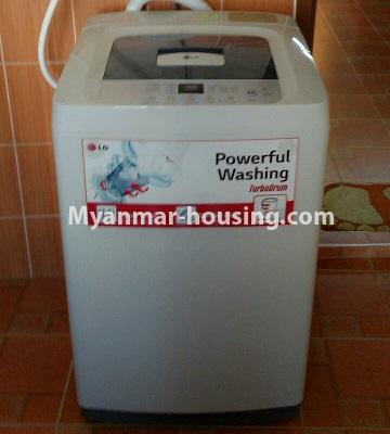 缅甸房地产 - 出租物件 - No.3429 - Furnished apartment room for rent in Bahan! - washing machine view