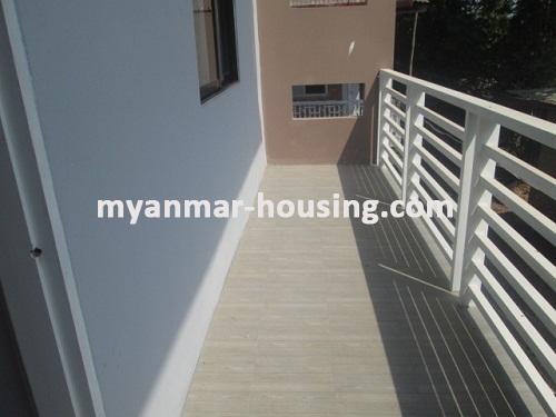 Myanmar real estate - for rent property - No.3433 - Brand new landed House for rent in Mayangone Township. - View of the Veranda