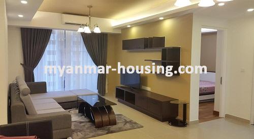 Myanmar real estate - for rent property - No.3436 - Modernize decorated Condo room for rent in Star City. - View of the Living room