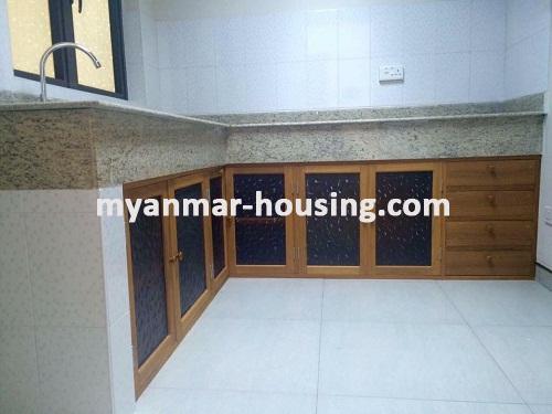 Myanmar real estate - for rent property - No.3438 - Modernize decorated Condo room for rent in Malikha Condo. - View of the Kitchen room