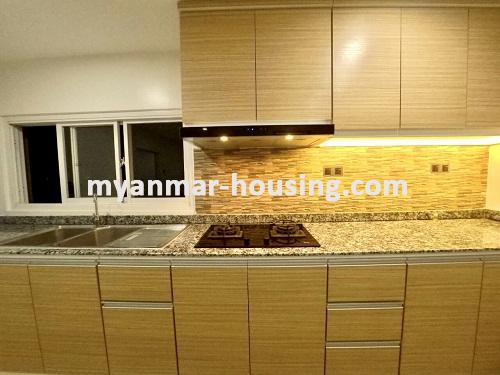ミャンマー不動産 - 賃貸物件 - No.3440 - Condominium for rent in Sanchaung Township. - View of the Kitchen room