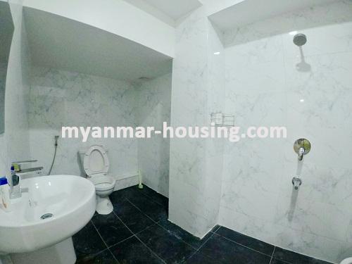 Myanmar real estate - for rent property - No.3440 - Condominium for rent in Sanchaung Township. - View of the Toilet and Bath room