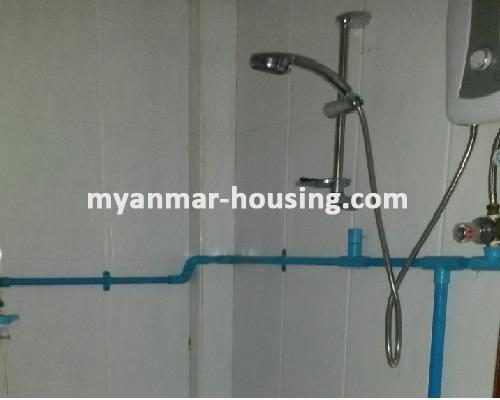 Myanmar real estate - for rent property - No.3441 - An apartment for rent with reasonable price in Latha Township. - View of the bathroom