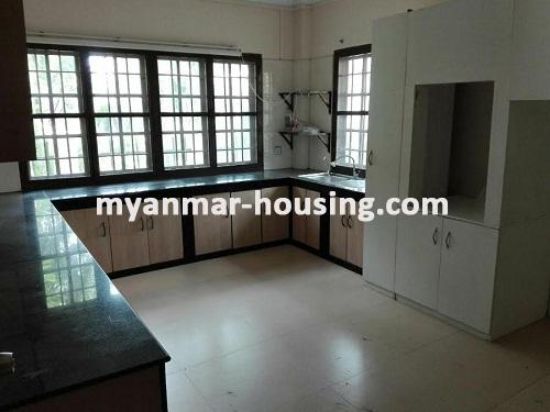 Myanmar real estate - for rent property - No.3455 - A house for rent in 7 Mile! - kichen view
