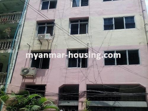 Myanmar real estate - for rent property - No.3457 - An apartment for rent in Lanmadaw Township. - View of the building