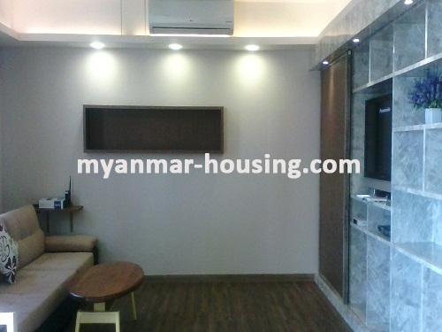 Myanmar real estate - for rent property - No.3460 - A Condominium room for rent in Star City. - View of the Living room