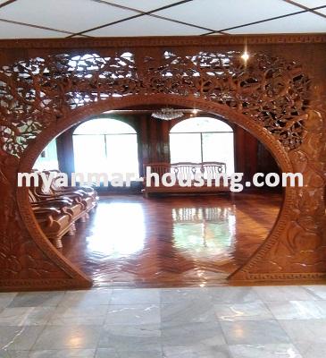Myanmar real estate - for rent property - No.3466 - Two Storey landed House for rent in Bahan Township. - View of the living room