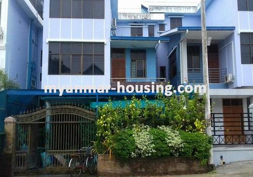 Myanmar real estate - for rent property - No.3491 - Two Storey landed House for rent in Insein Township. - View of the Building