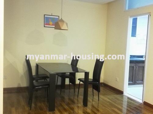 ミャンマー不動産 - 賃貸物件 - No.3493 - A Good Condo room for rent in MaharSwe Condo - View of Dinning room