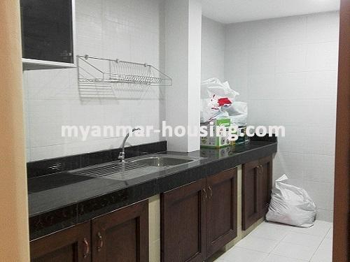 ミャンマー不動産 - 賃貸物件 - No.3493 - A Good Condo room for rent in MaharSwe Condo - View of the Kitchen room