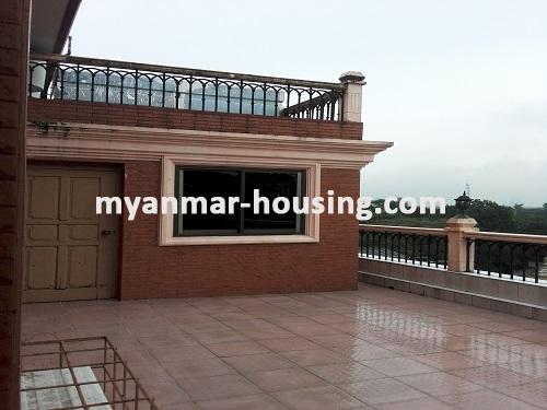 ミャンマー不動産 - 賃貸物件 - No.3504 - A nice villa for rent in Mayangone! - balconney view