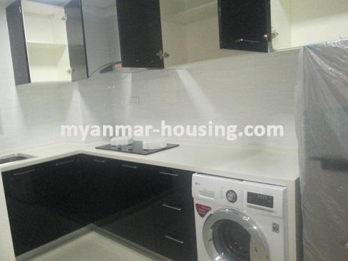 Myanmar real estate - for rent property - No.3506 - Luxurious Condominium room with full standard decoration and furniture for rent in Star City, Thanlyin! - View of the Kitchen room