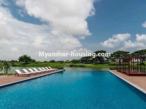 Myanmar real estate - for rent property - No.3506 - Luxurious Condominium room with full standard decoration and furniture for rent in Star City, Thanlyin! - swimming pool view
