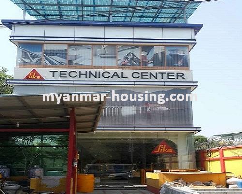 Myanmar real estate - for rent property - No.3515 - A three Storey landed House for rent in Yankin - View of the building