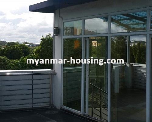 Myanmar real estate - for rent property - No.3515 - A three Storey landed House for rent in Yankin - View of the penthouse