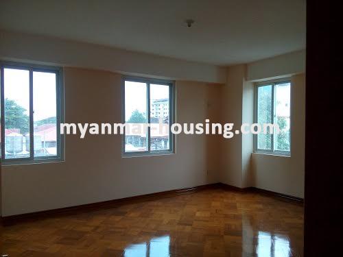 Myanmar real estate - for rent property - No.3516 - New Condo Room with facilities in Yankin! - living room 