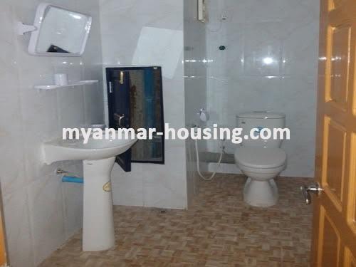 Myanmar real estate - for rent property - No.3516 - New Condo Room with facilities in Yankin! - bathroom view