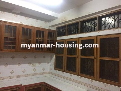 Myanmar real estate - for rent property - No.3534 - A lovely three storey landed House for rent in Tin Gann Gyun Township.  - View of Kitchen room
